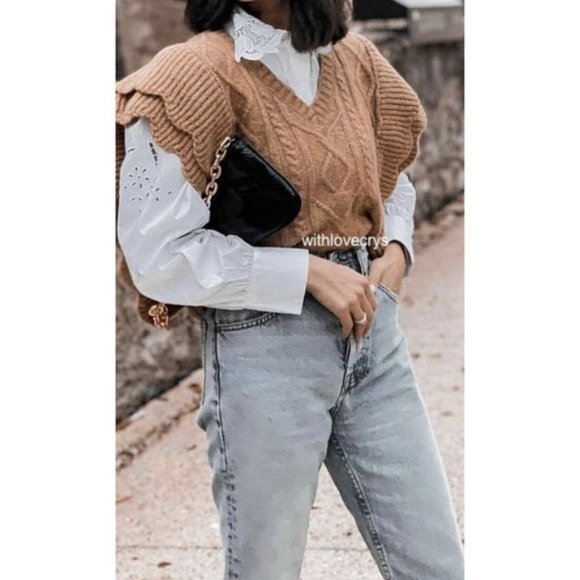 NWT Zara Cable Knit Sweater Vest - Picture 12 of 12